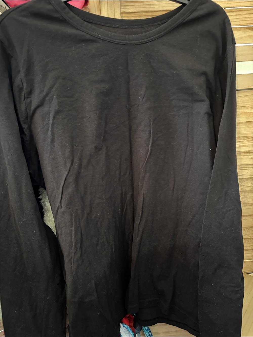 Time and Tru Black Long-Sleeve Crewneck Shirt XXL